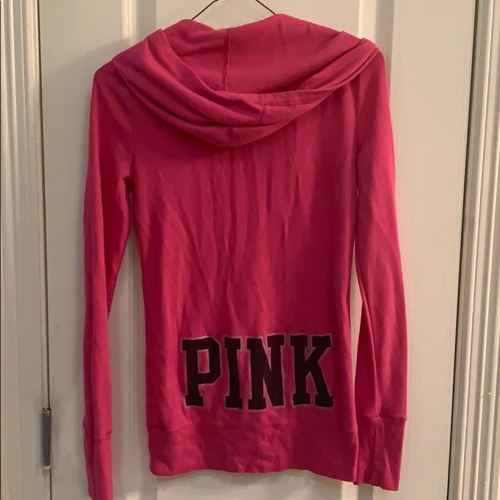 Pink half button up long sleeve Size S